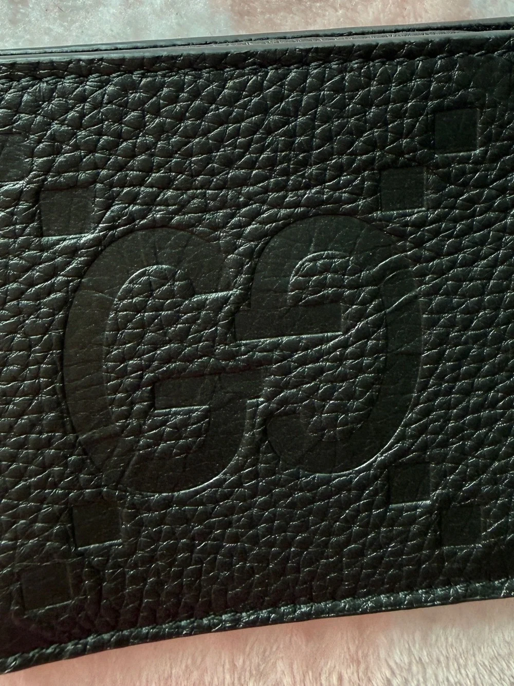 Gucci Embossed Interlocking G Leather Black Jumbo Wallet NWOT